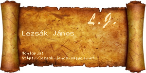 Lezsák János névjegykártya